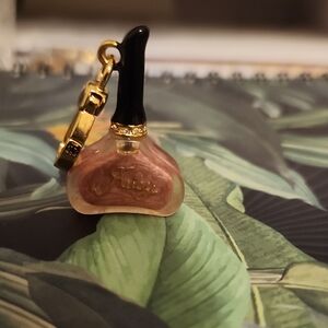 Miniature Perfume Bottle with Black Cap